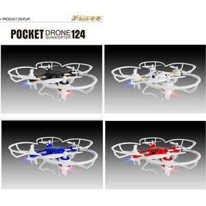 4-Color FQ777-124 Pocket Drone 2.4G 4CH 6Axis Gyro RC Quadcopter Switchable Controller RTF Helicopter