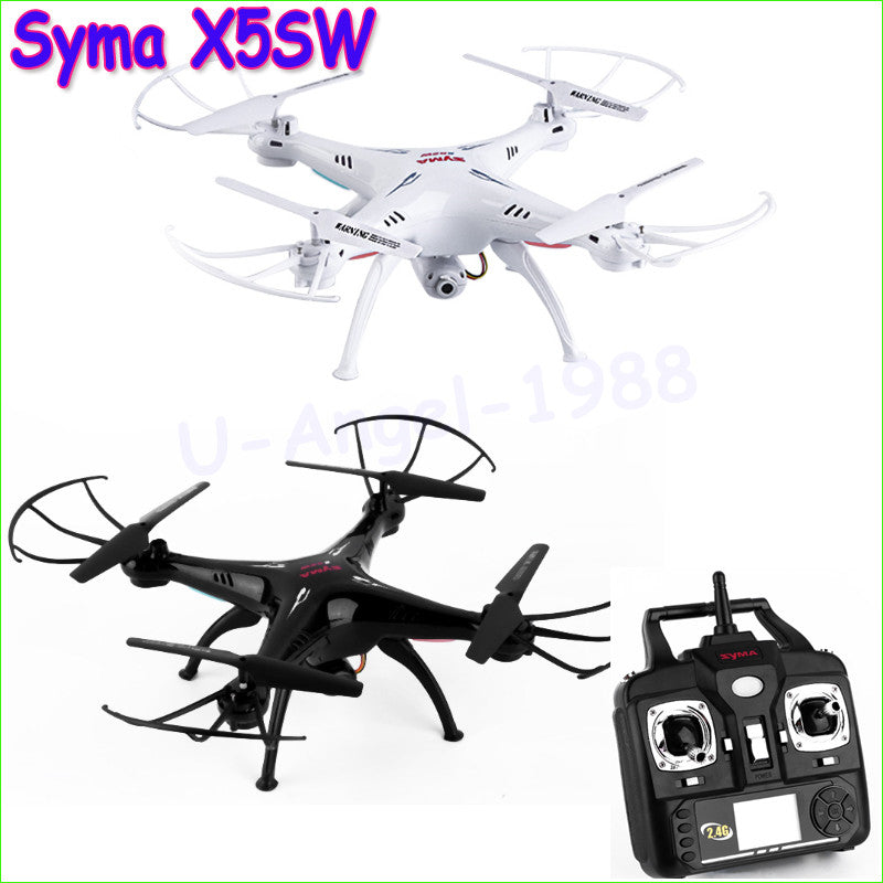 Syma X5SW WIFI FPV 2.4Ghz 4CH 6-Axis RC Quadcopter Drone 0.3MP Camera HD White Black RTF