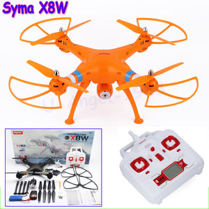 Syma X8W FPV 2.4Ghz Headless RC Quadcopter Drone UVA 2MP Wifi Camera RTF with Holder As Gift